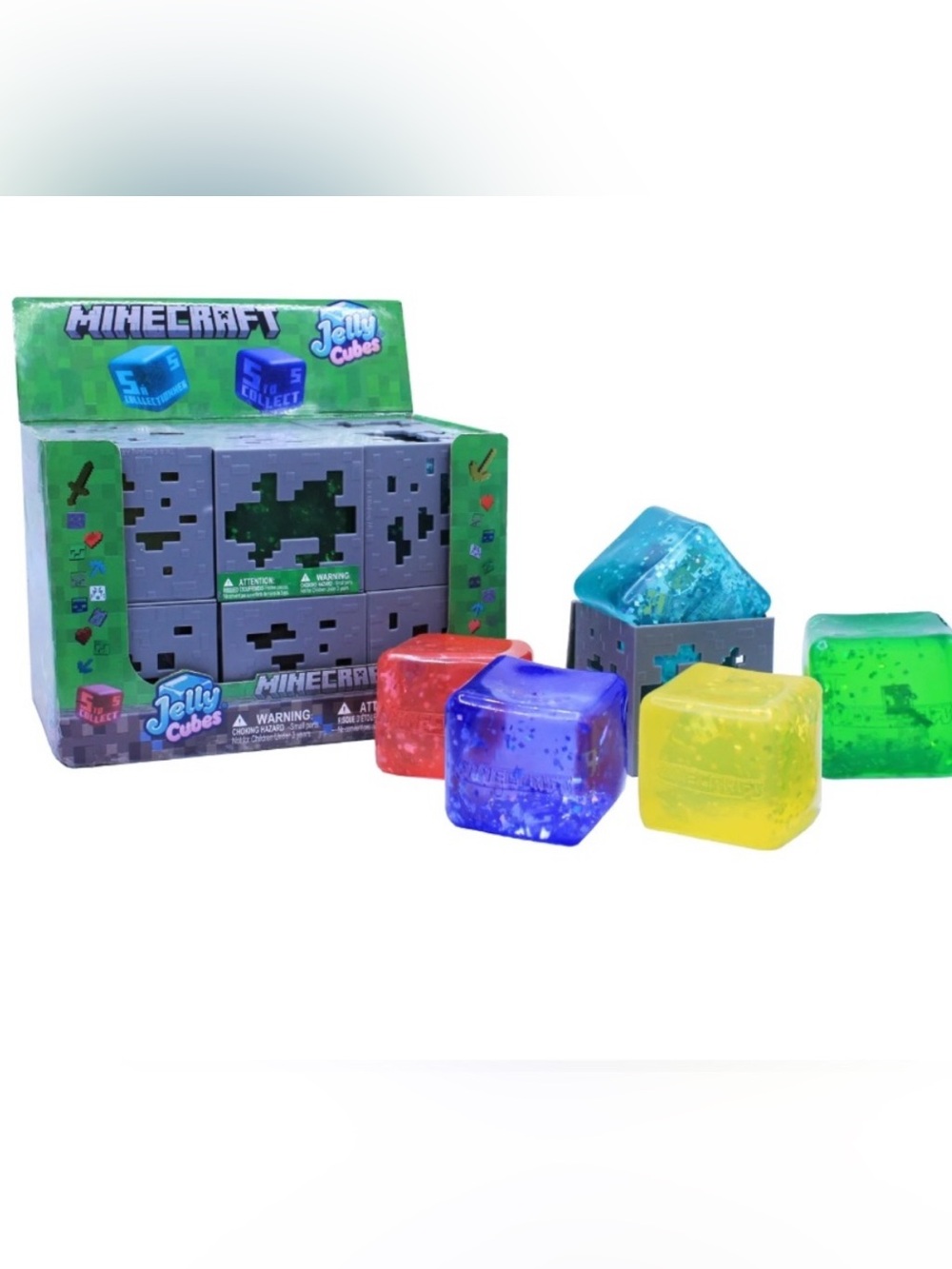 Viral-Minecraft Gold/Yellow Jelly Cube Squishy NEW